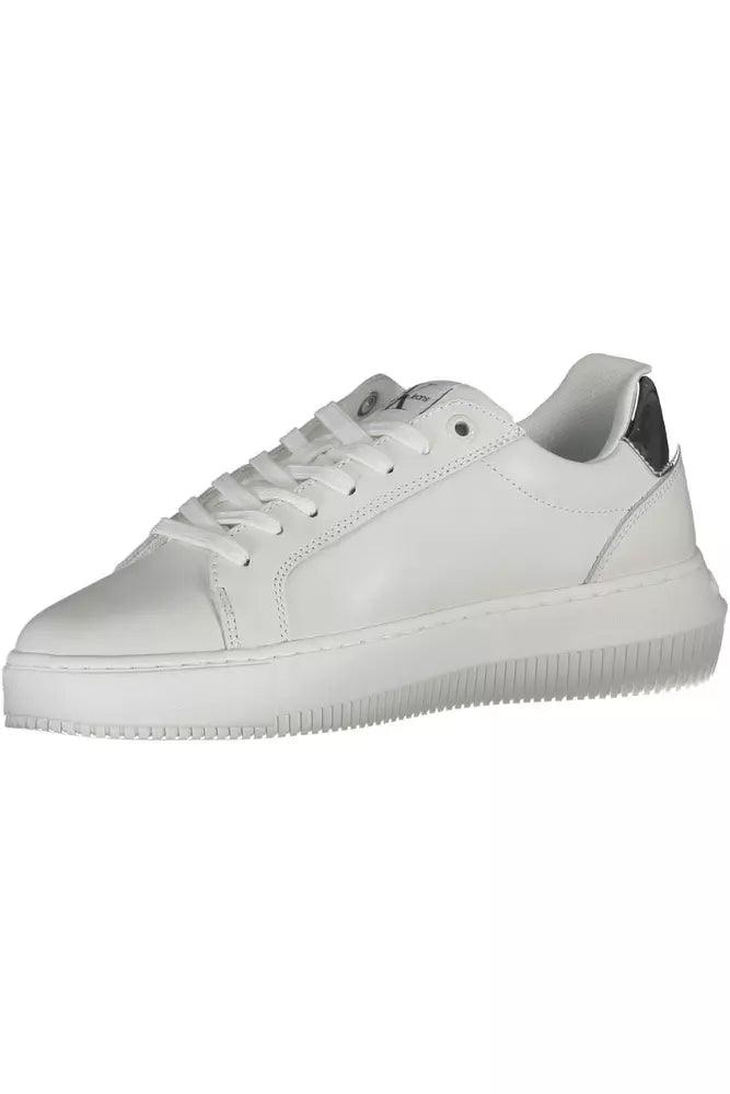 Calvin Klein White Leather Women Sneaker - Arichezz.store