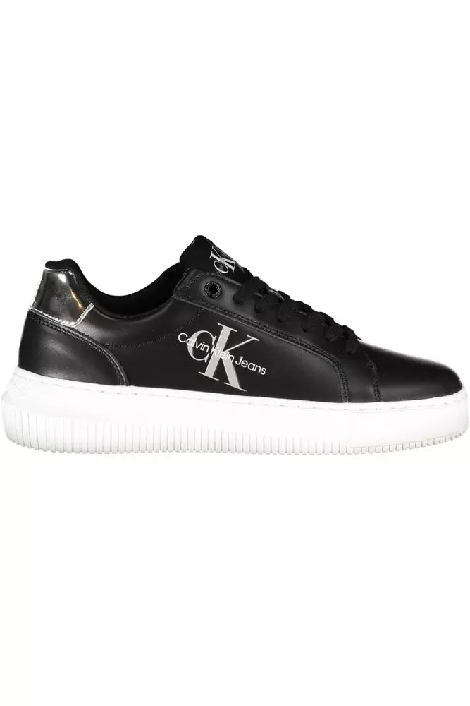 Calvin Klein Black Leather Women Sneaker - Arichezz.store