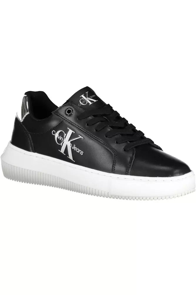 Calvin Klein Black Leather Women Sneaker - Arichezz.store