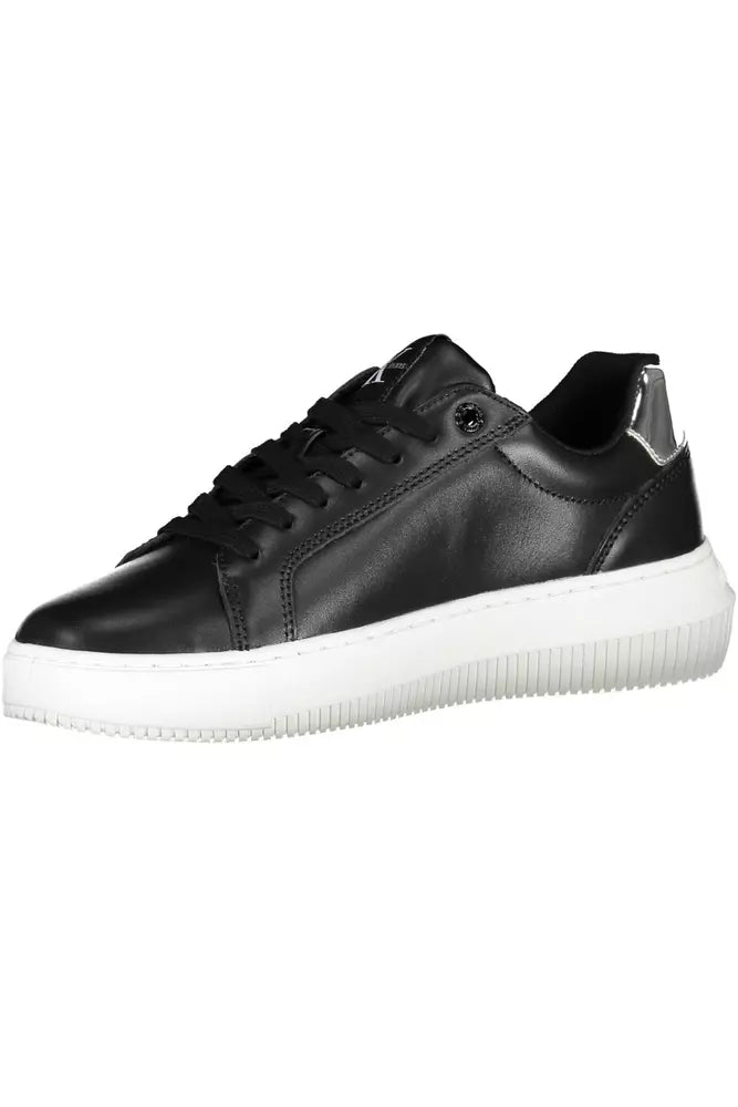 Calvin Klein Black Leather Women Sneaker - Arichezz.store