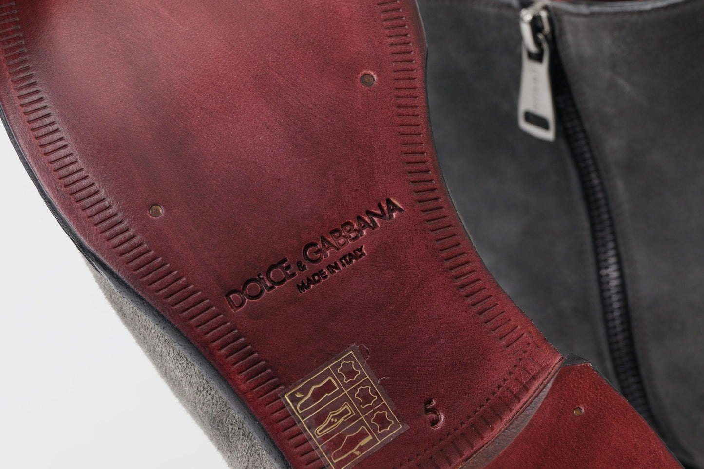 Dolce & Gabbana Elegant Gray Chelsea Leather Boots - Arichezz.store