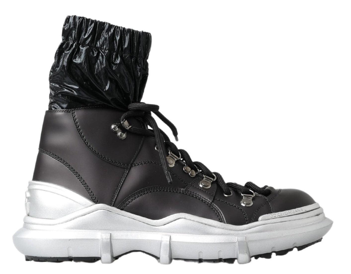 Dolce & Gabbana Black High Top Sneaker Bootie - Arichezz.store