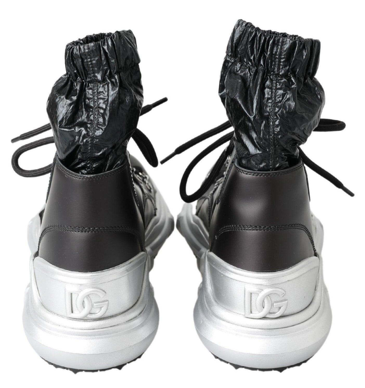 Dolce & Gabbana Black High Top Sneaker Bootie - Arichezz.store