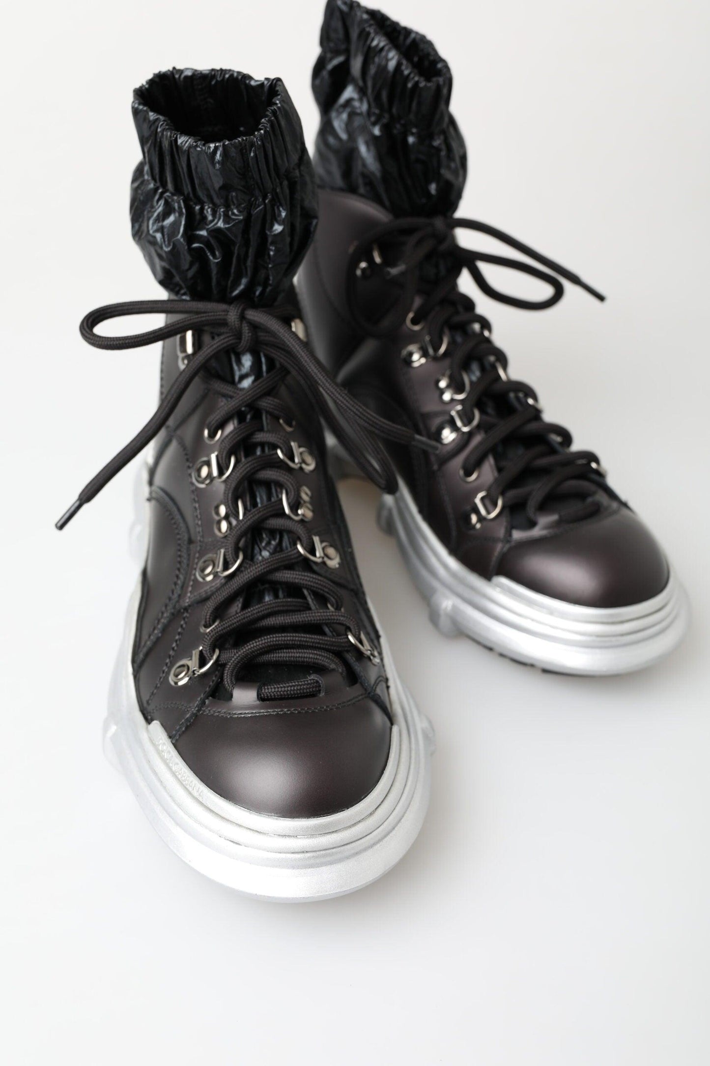 Dolce & Gabbana Black High Top Sneaker Bootie - Arichezz.store