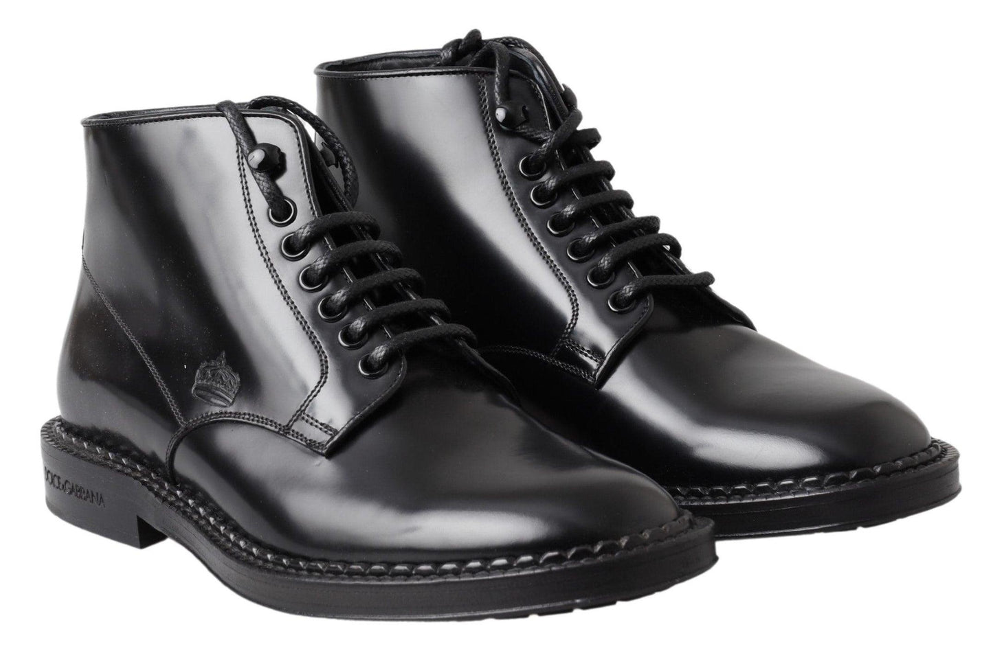 Dolce & Gabbana Elegant Black Leather Men's Boots - Arichezz.store