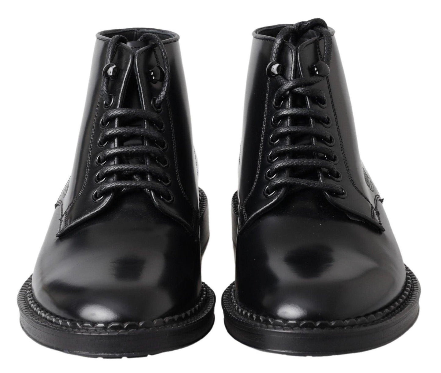 Dolce & Gabbana Elegant Black Leather Men's Boots - Arichezz.store