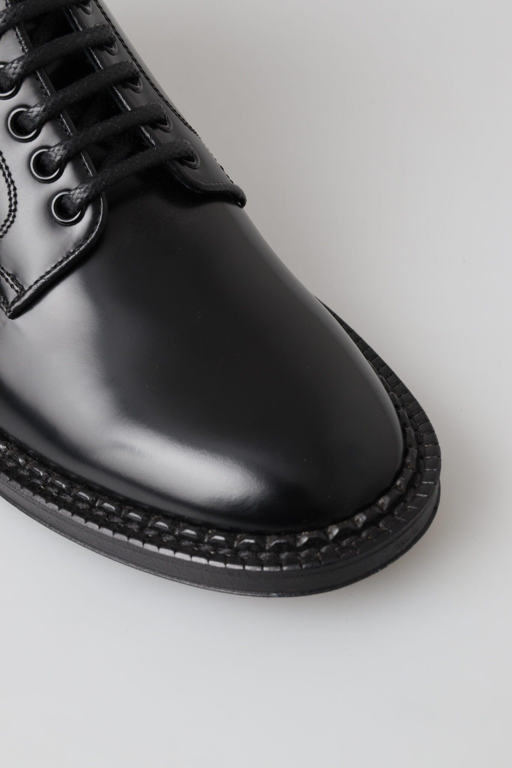 Dolce & Gabbana Elegant Black Leather Men's Boots - Arichezz.store