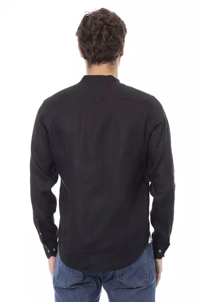 Baldinini Trend Black Lyocell Men Shirt - Arichezz.store