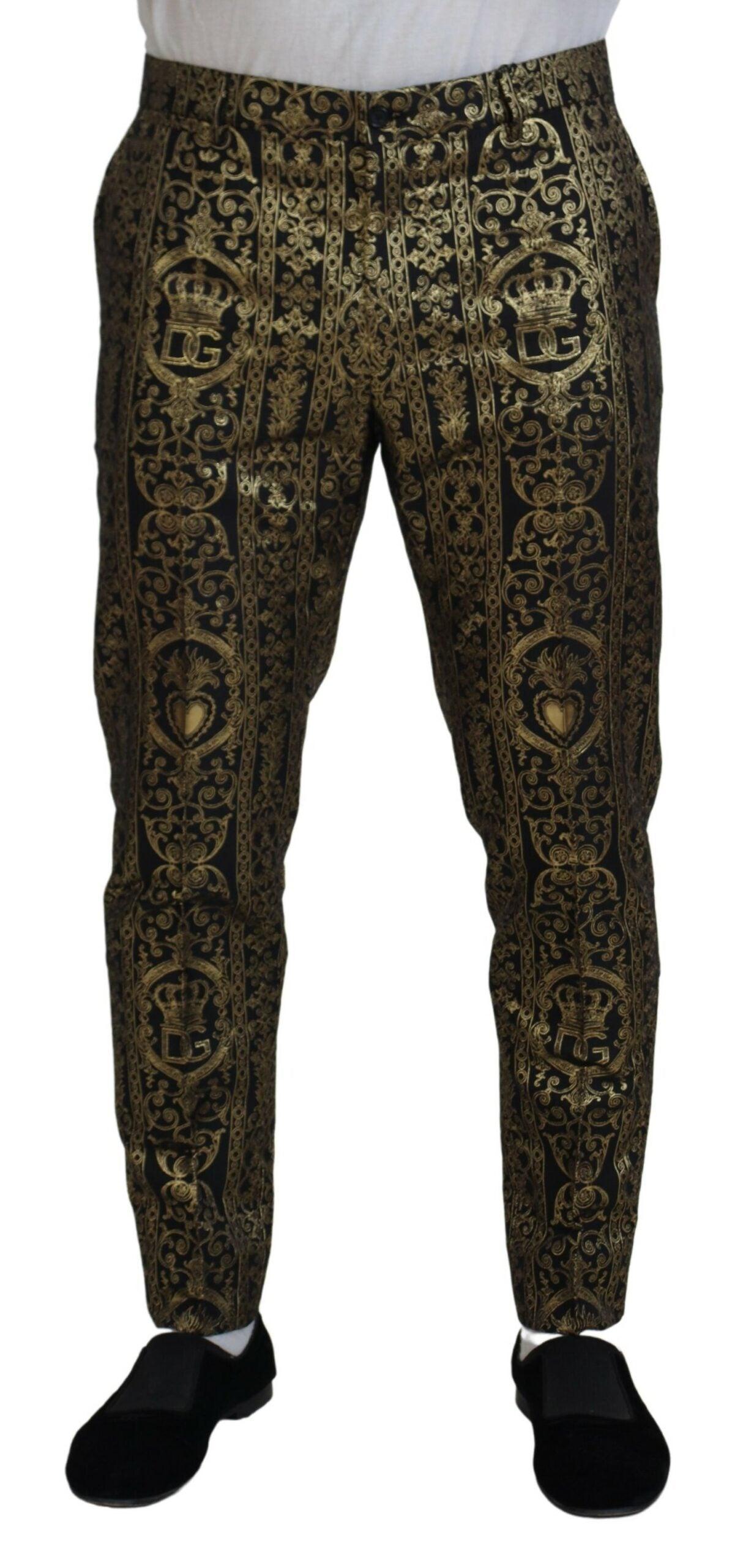 Dolce & Gabbana Elegant Jacquard Evening Pants - Arichezz.store