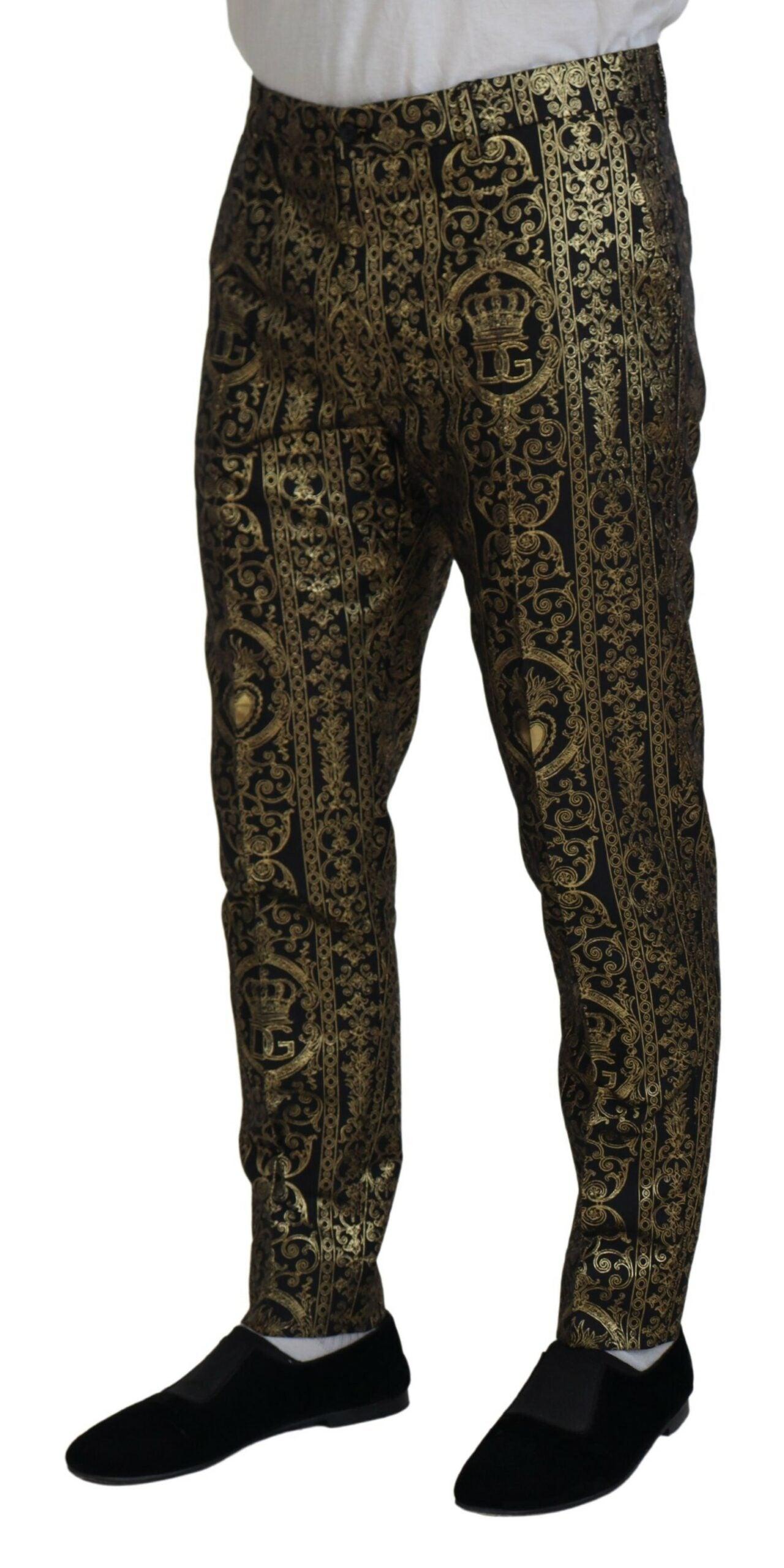 Dolce & Gabbana Elegant Jacquard Evening Pants - Arichezz.store