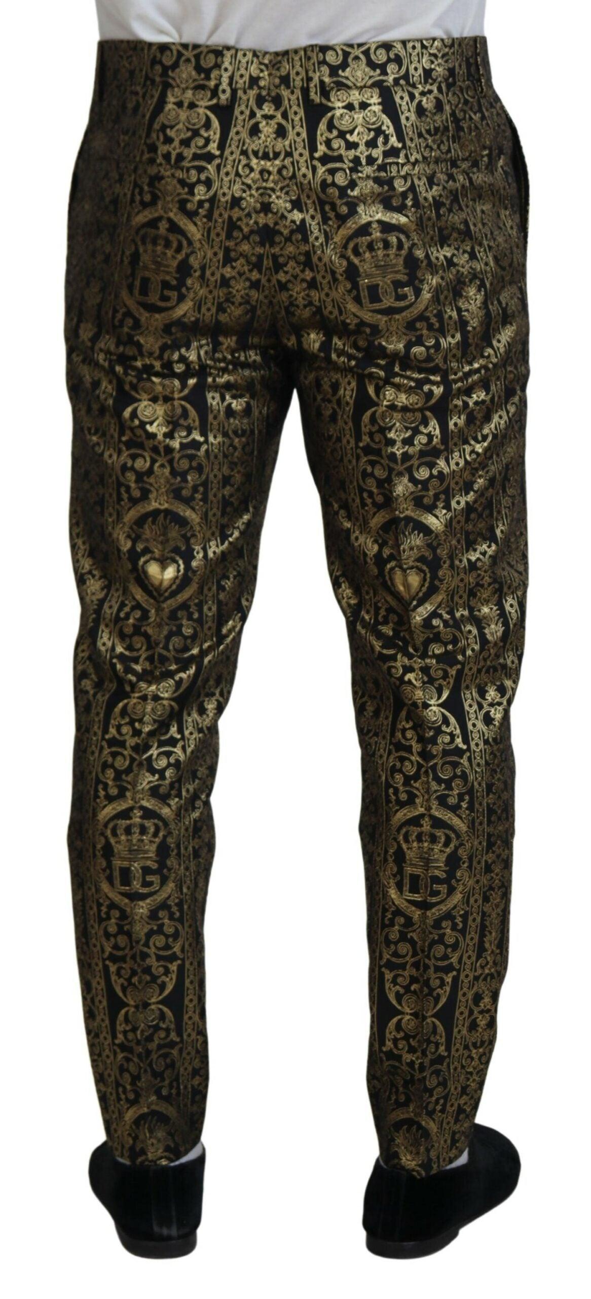 Dolce & Gabbana Elegant Jacquard Evening Pants - Arichezz.store