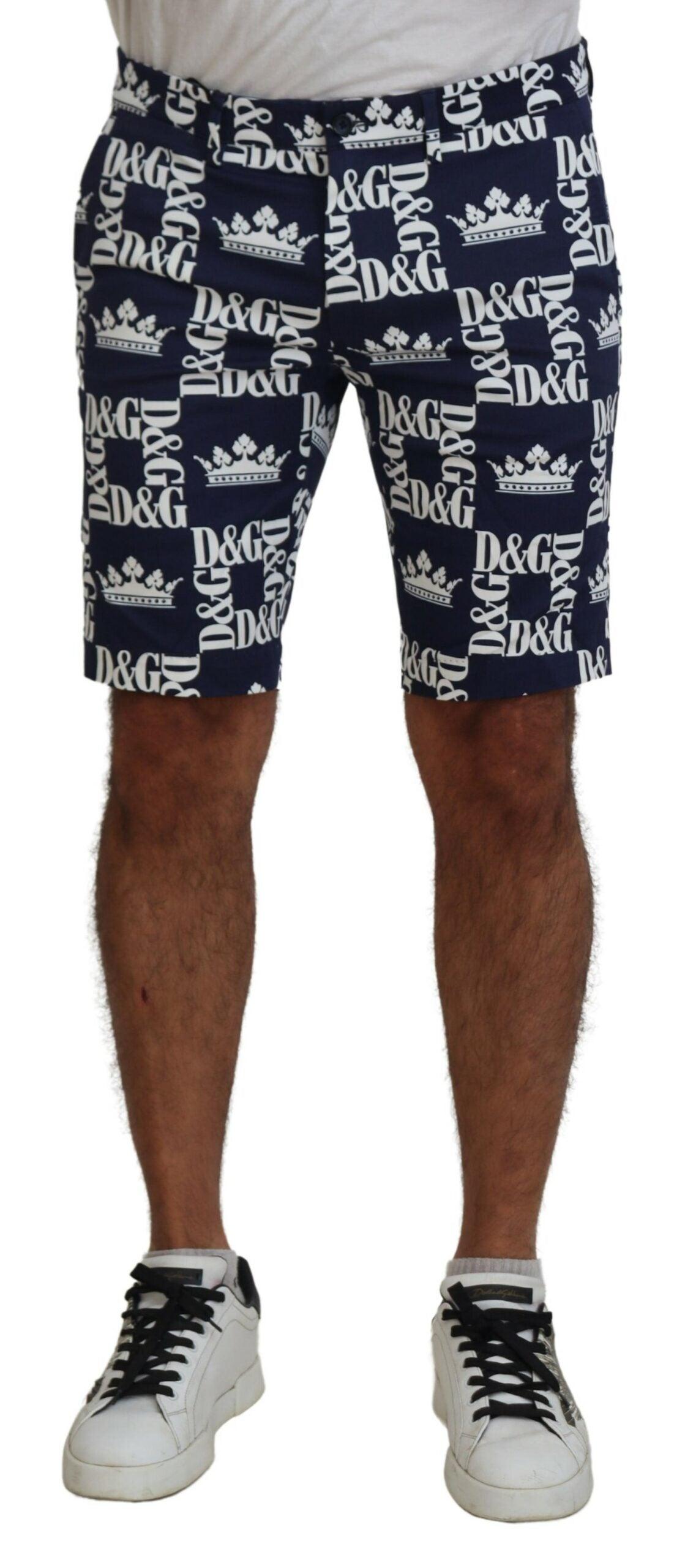 Dolce & Gabbana Casual Crown Print Chinos Shorts - Arichezz.store