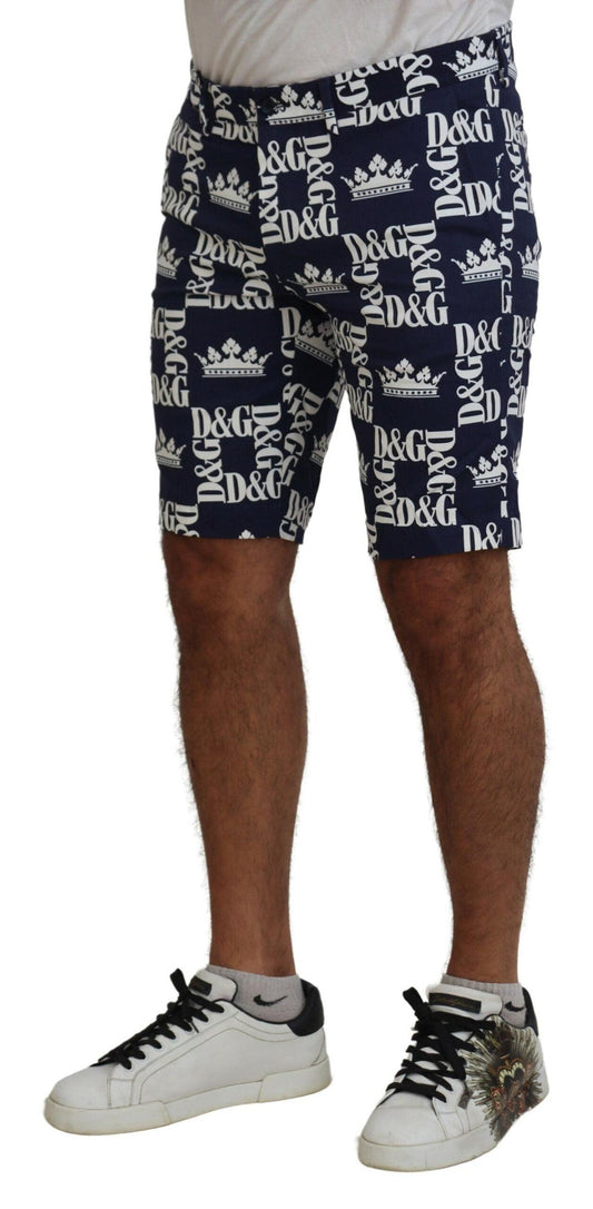 Dolce & Gabbana Casual Crown Print Chinos Shorts - Arichezz.store