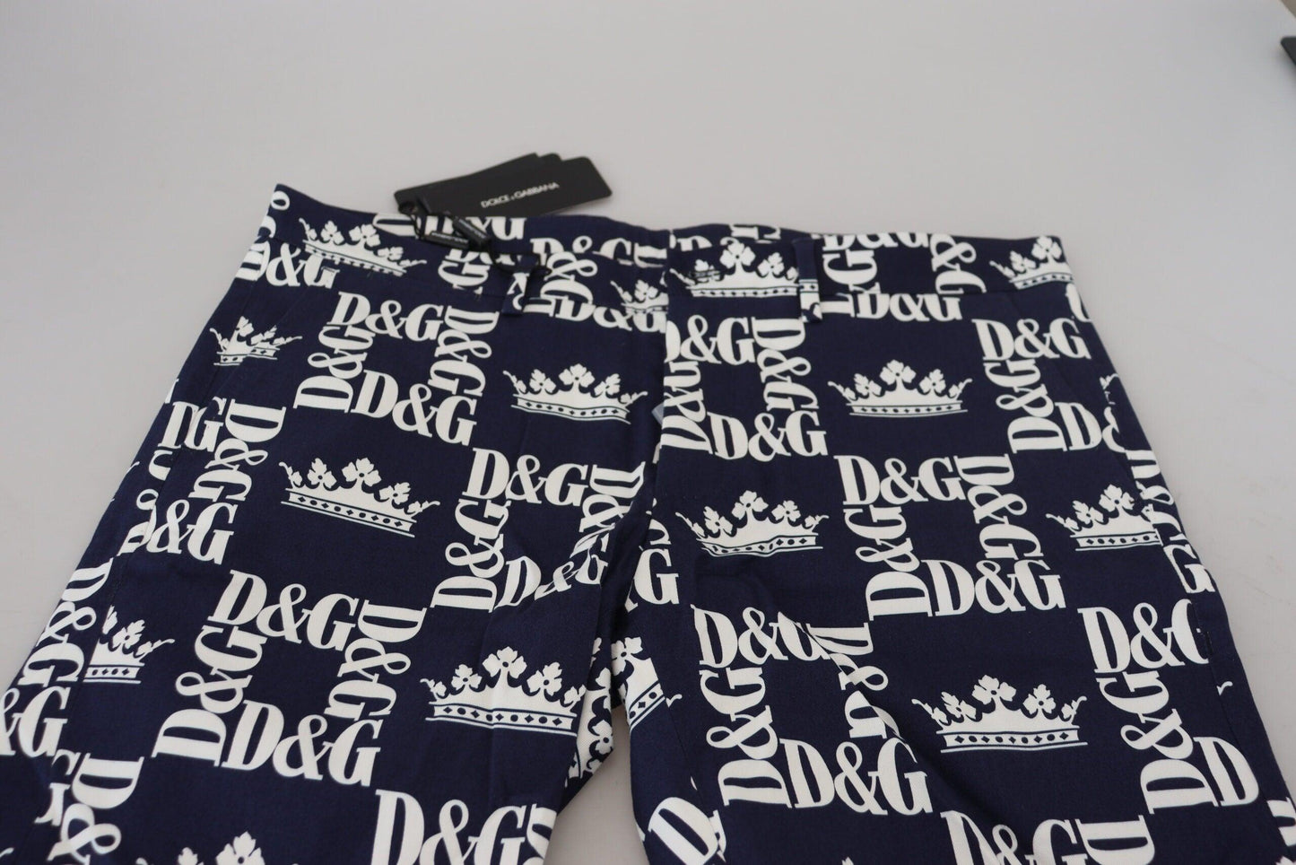 Dolce & Gabbana Casual Crown Print Chinos Shorts - Arichezz.store