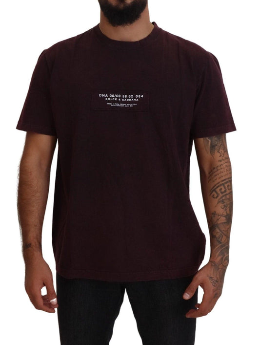 Dolce & Gabbana Elegant Bordeaux Crewneck Tee - Arichezz.store