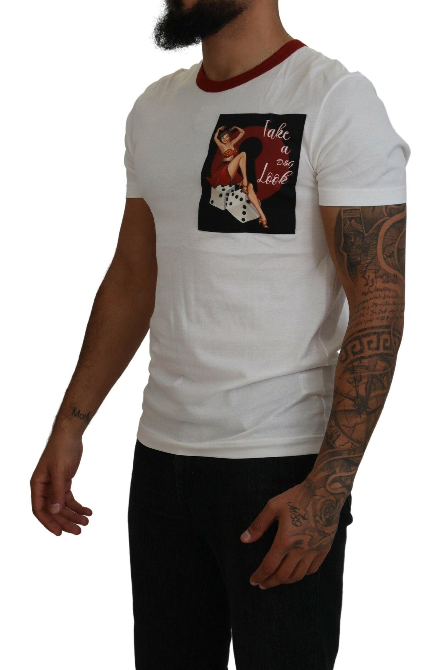 Dolce & Gabbana Elegant White Crewneck Cotton T-Shirt - Arichezz.store