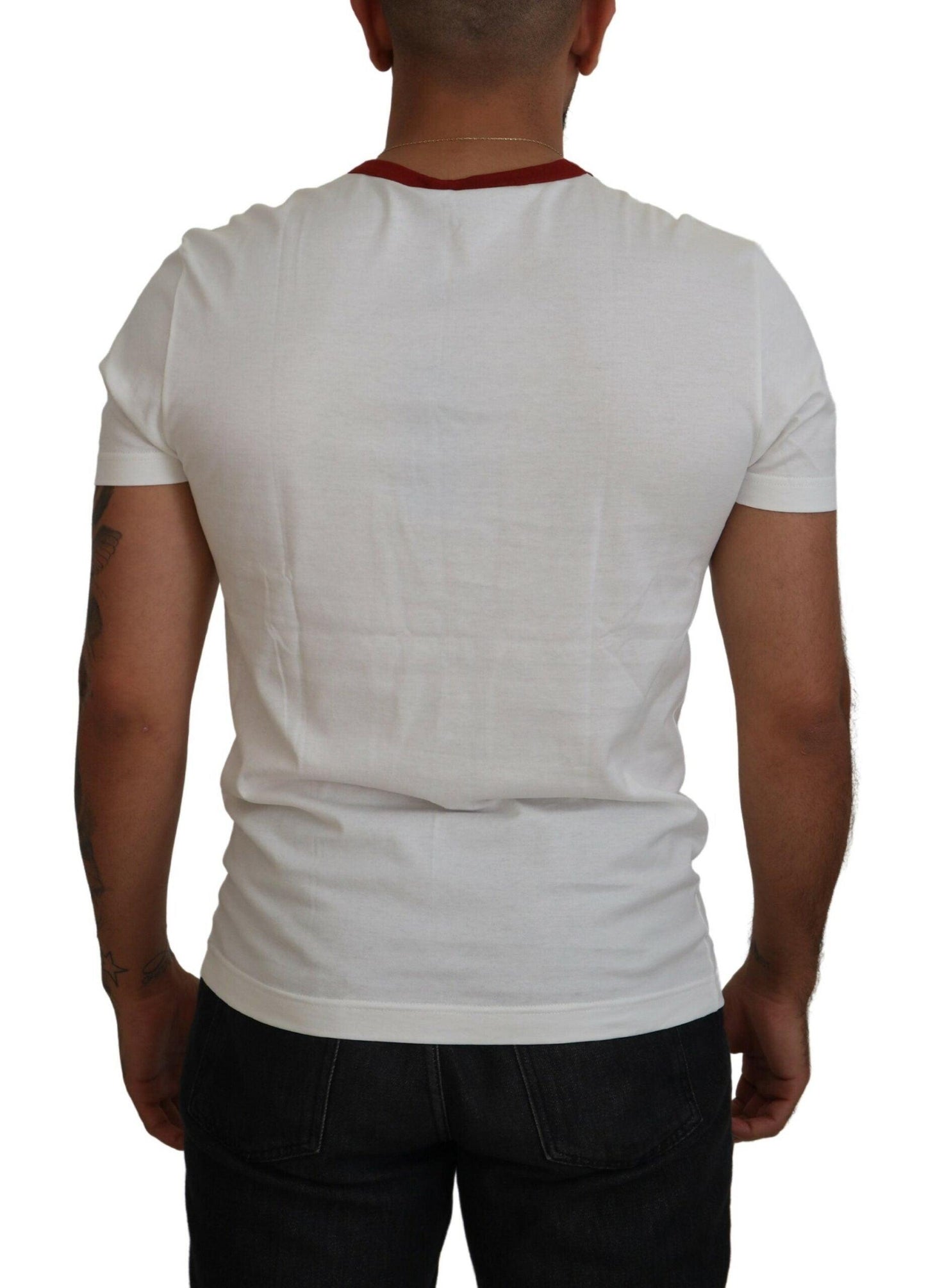 Dolce & Gabbana Elegant White Crewneck Cotton T-Shirt - Arichezz.store