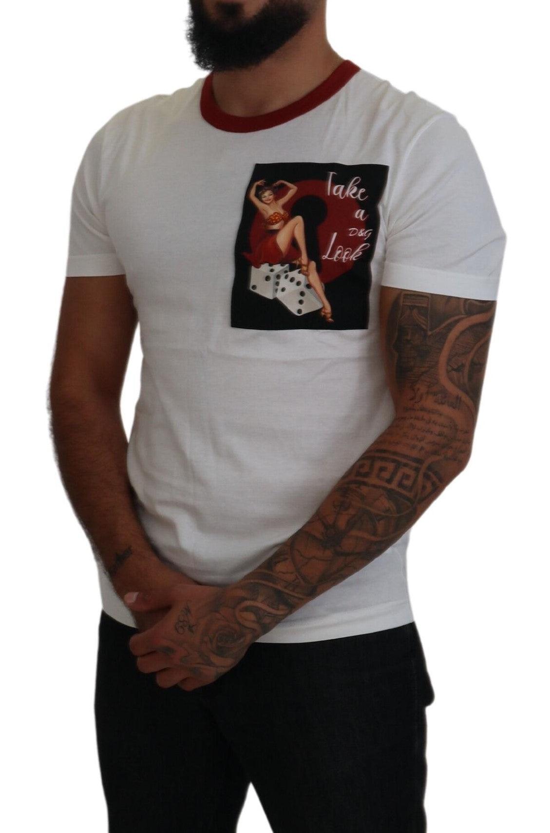 Dolce & Gabbana Elegant White Crewneck Cotton T-Shirt - Arichezz.store