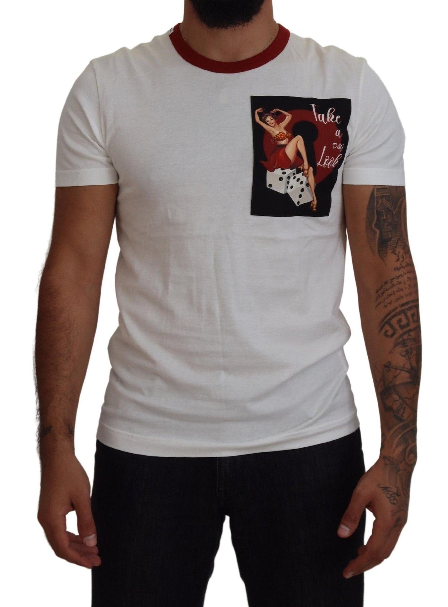 Dolce & Gabbana Elegant White Crewneck Cotton T-Shirt - Arichezz.store