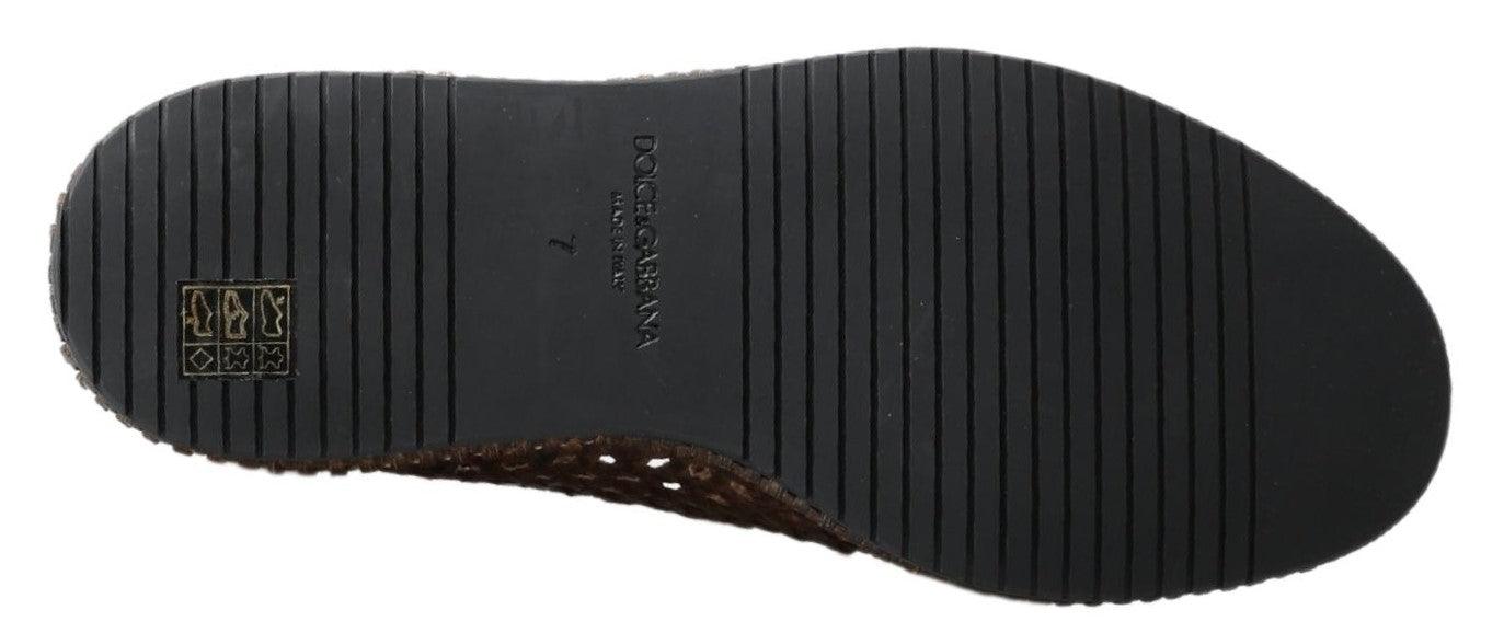 Dolce & Gabbana Elegant Leather Slipper Loafers in Brown - Arichezz.store