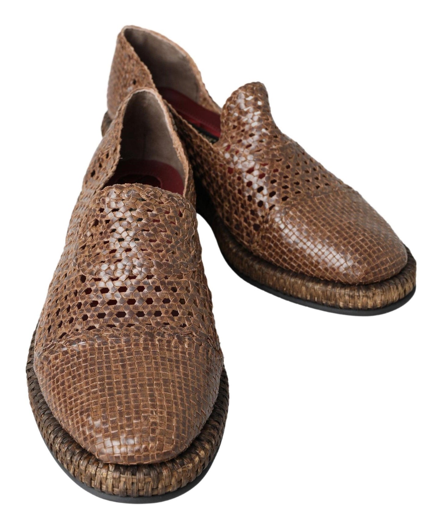 Dolce & Gabbana Elegant Leather Slipper Loafers in Brown - Arichezz.store