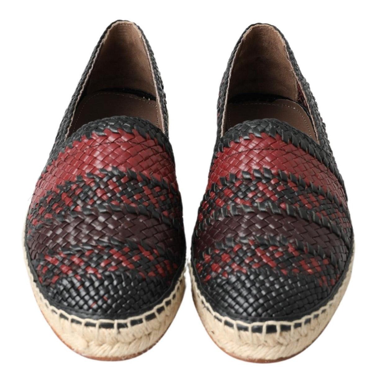 Dolce & Gabbana Elegant Woven Leather Espadrilles - Arichezz.store