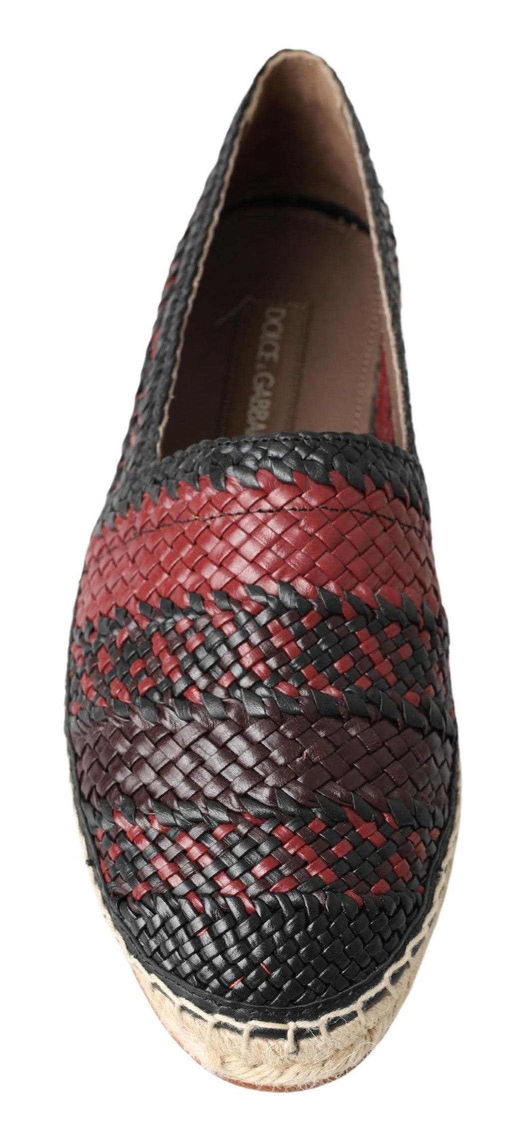 Dolce & Gabbana Elegant Woven Leather Espadrilles - Arichezz.store