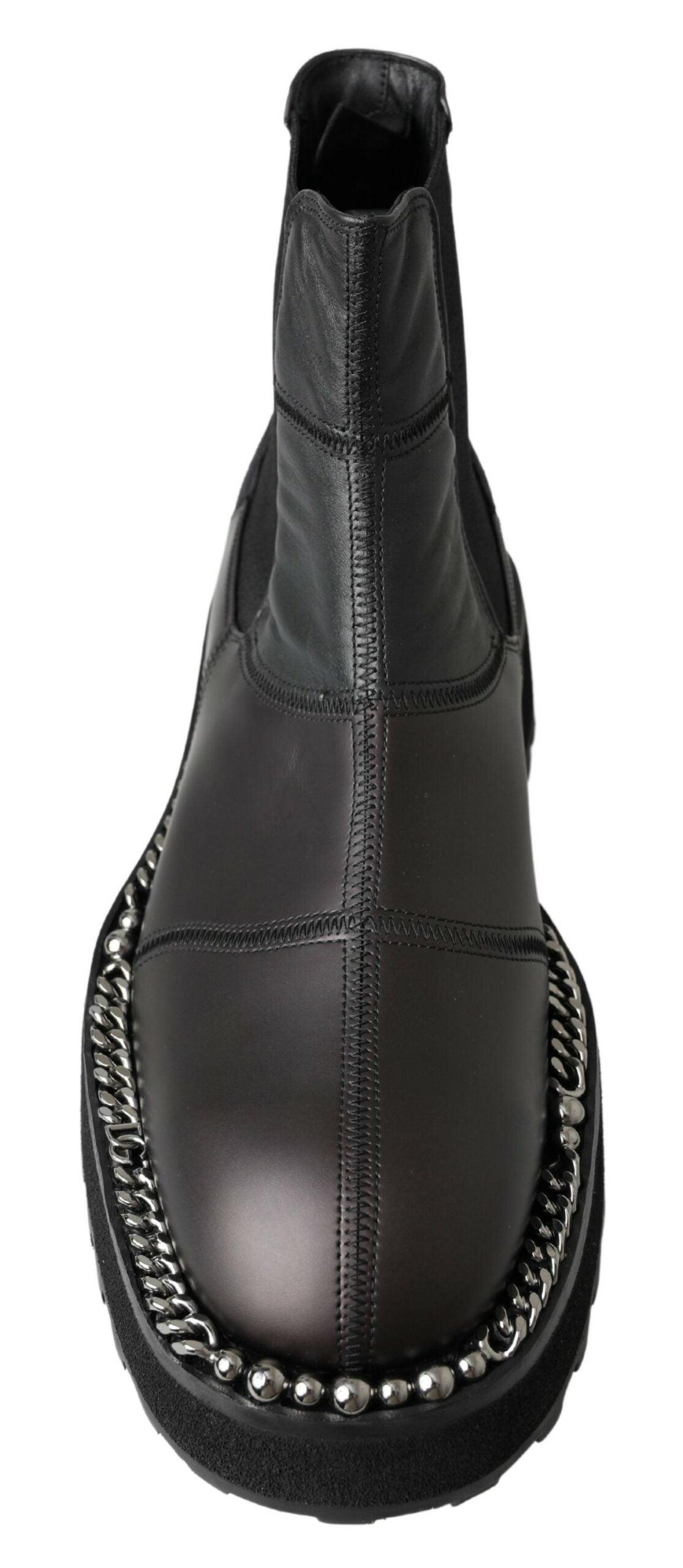 Dolce & Gabbana Elegant Black Ankle Stretch Slip On Boots - Arichezz.store