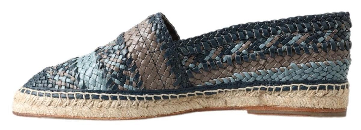 Dolce & Gabbana Sumptuous Woven Leather Espadrilles - Arichezz.store