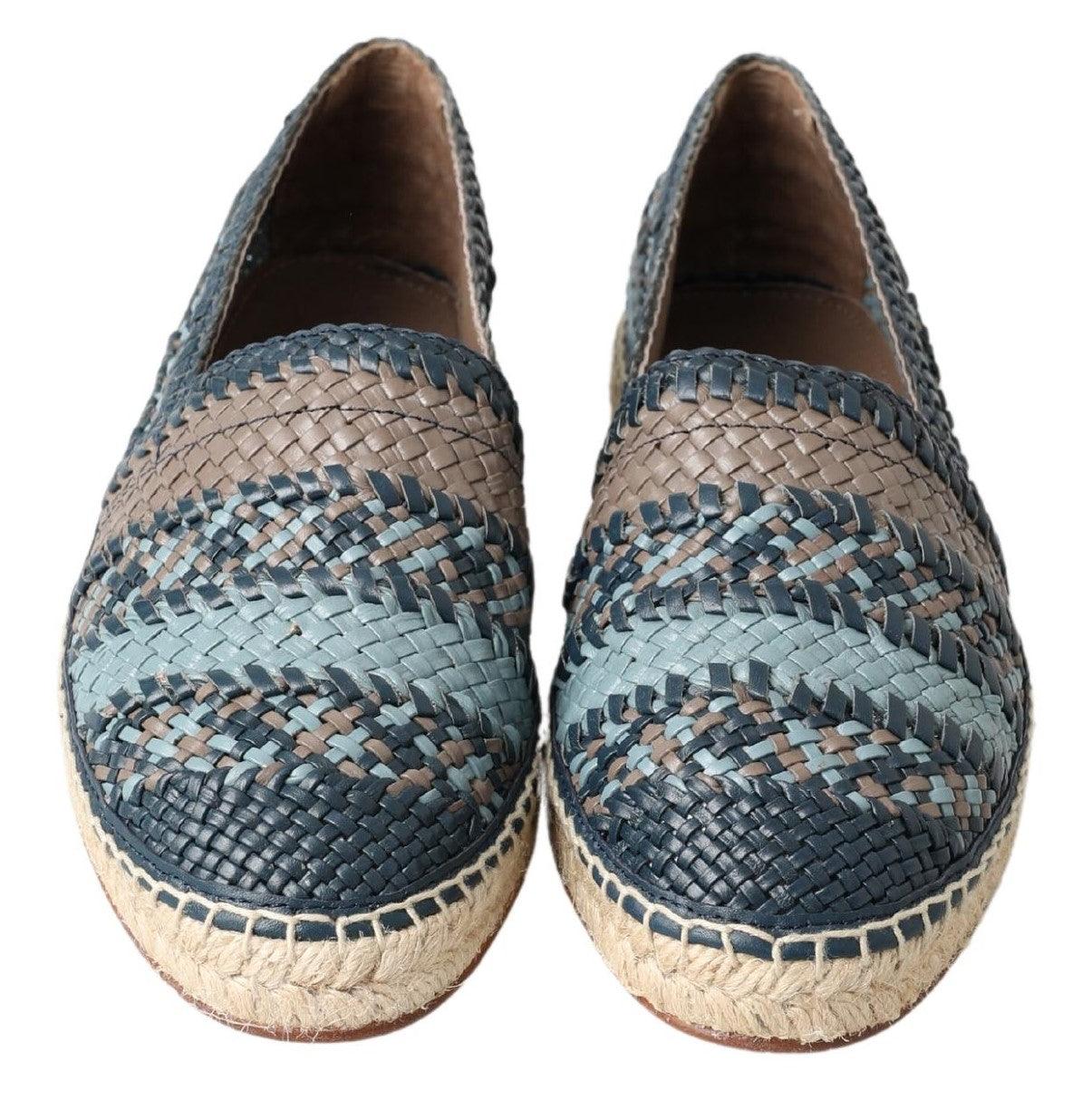 Dolce & Gabbana Sumptuous Woven Leather Espadrilles - Arichezz.store