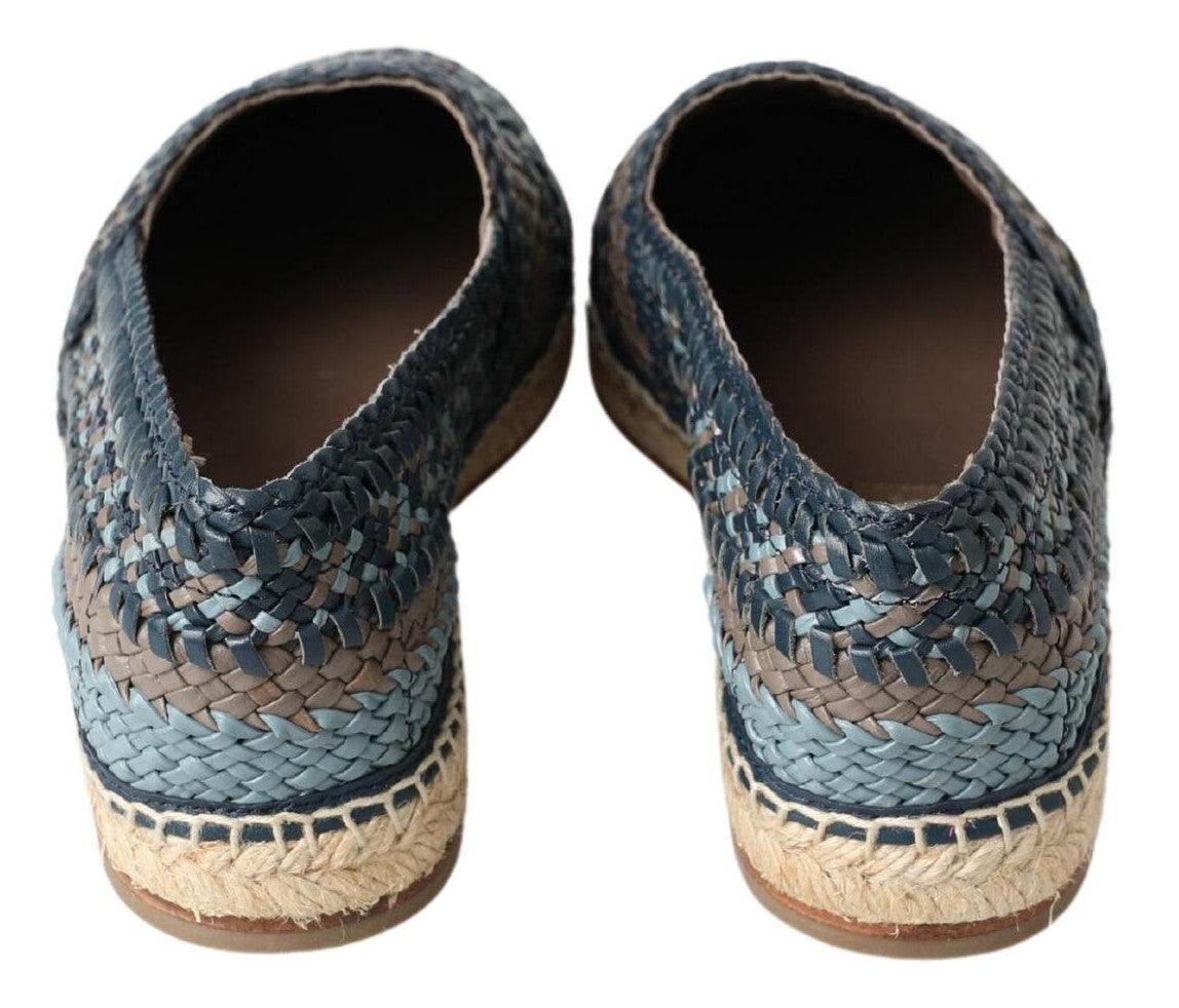 Dolce & Gabbana Sumptuous Woven Leather Espadrilles - Arichezz.store