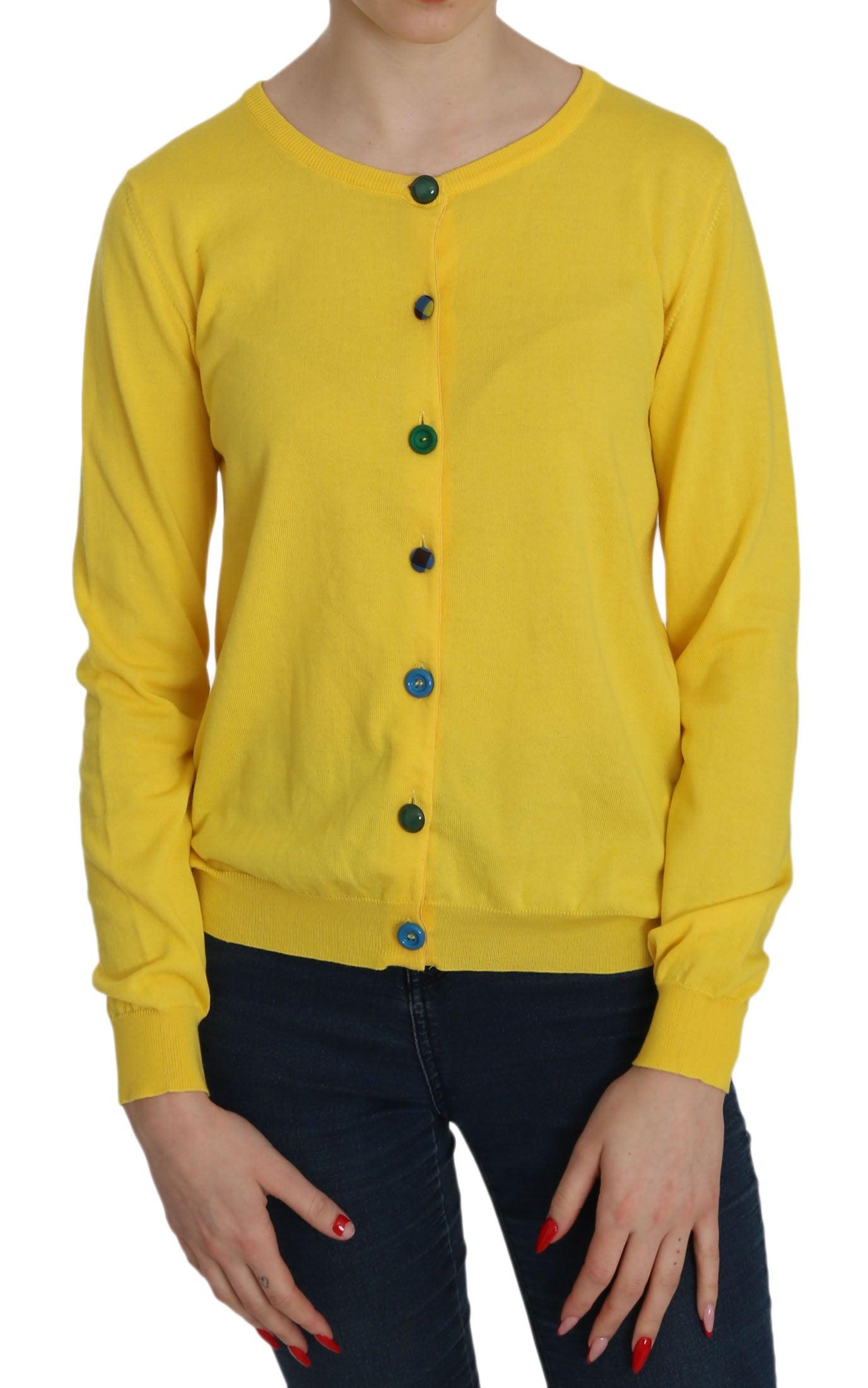 Jucca Radiant Yellow Cotton Sweater - Arichezz.store