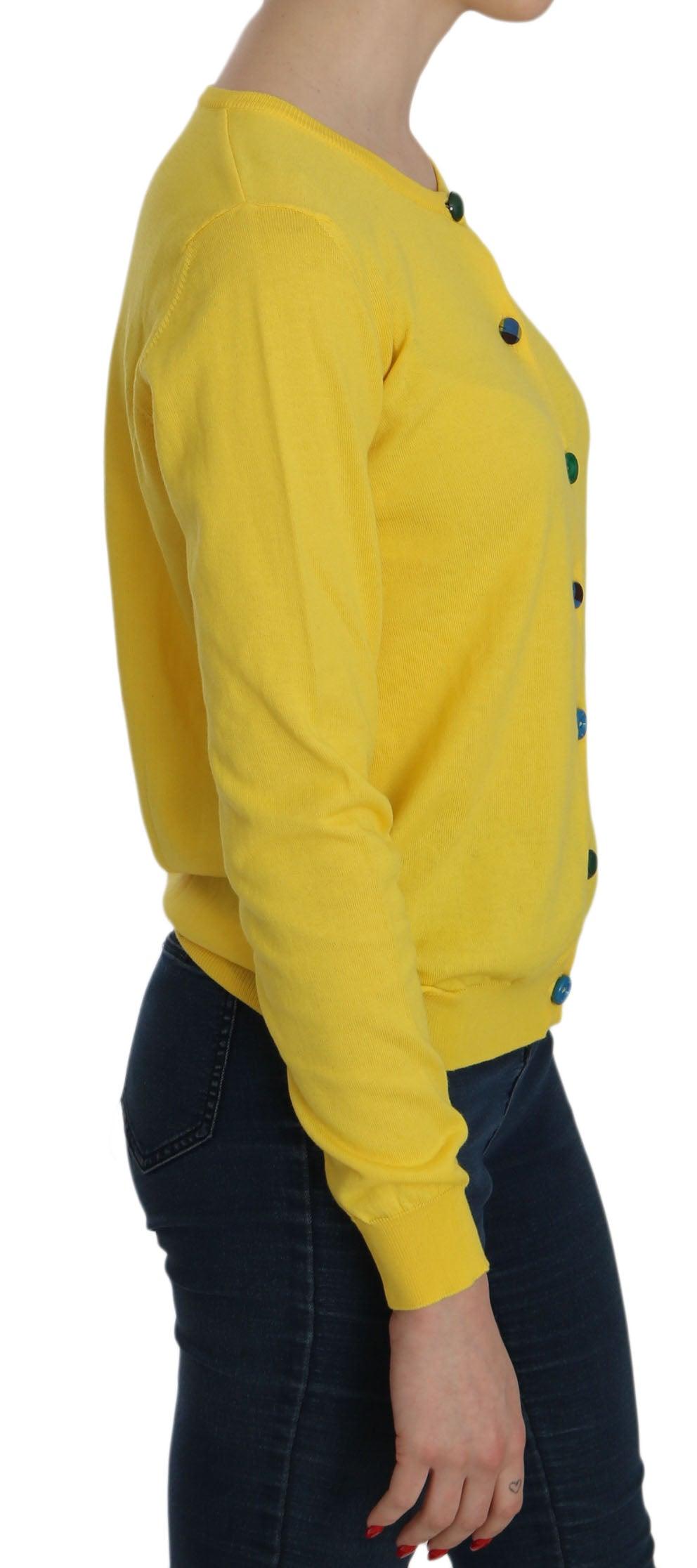 Jucca Radiant Yellow Cotton Sweater - Arichezz.store