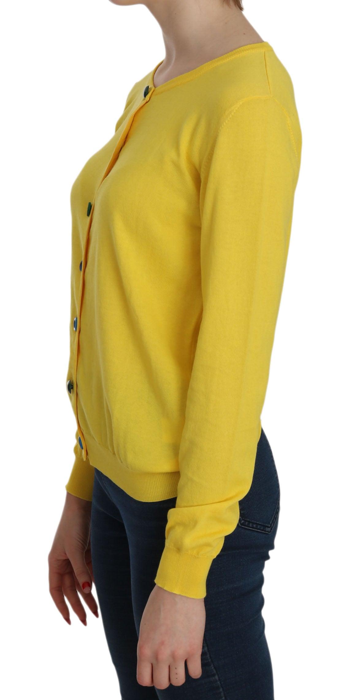 Jucca Radiant Yellow Cotton Sweater - Arichezz.store