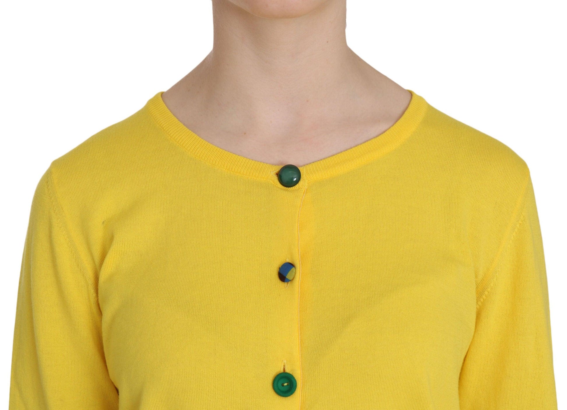 Jucca Radiant Yellow Cotton Sweater - Arichezz.store