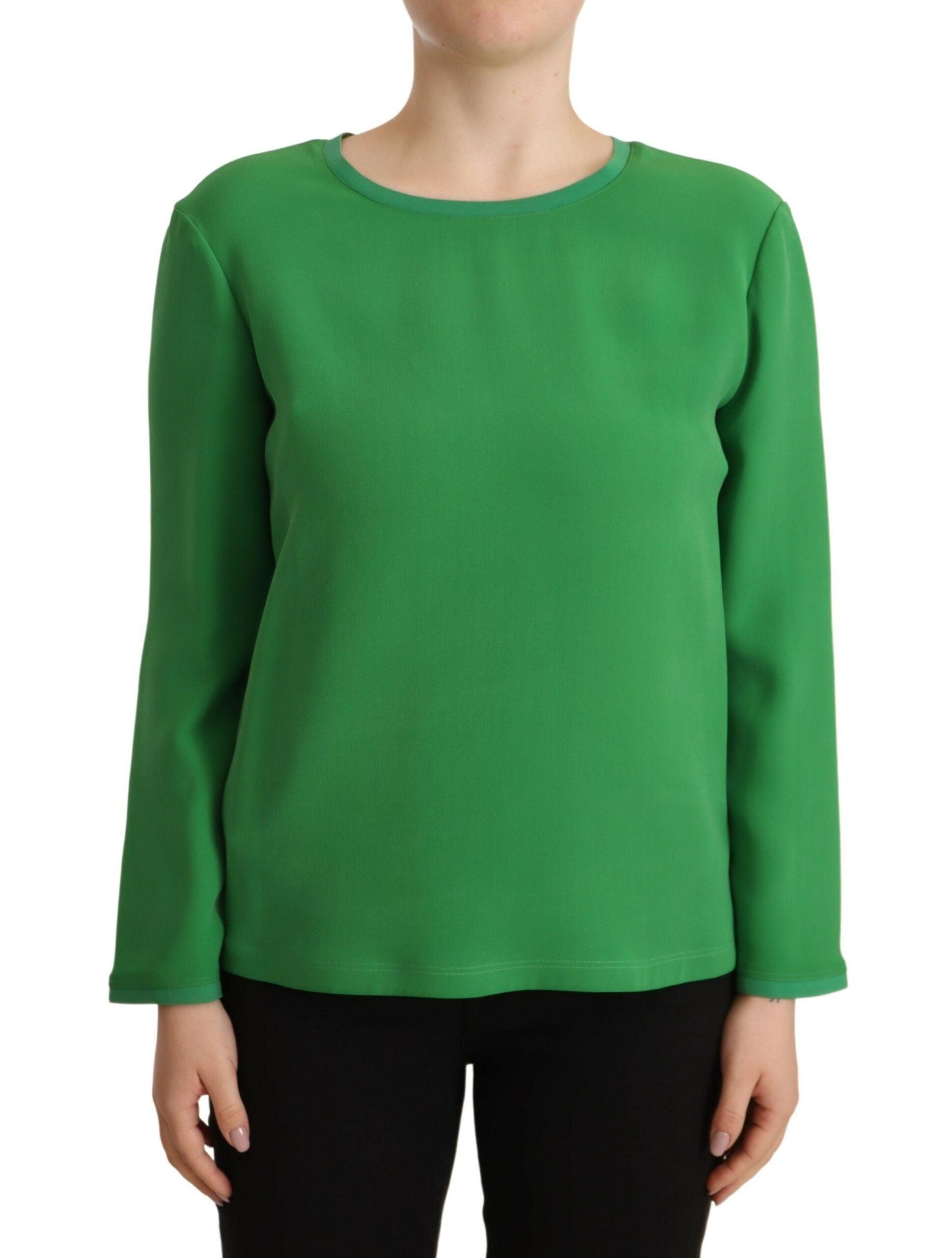 Armani Elegant Silk Long Sleeve Sweater in Lush Green - Arichezz.store