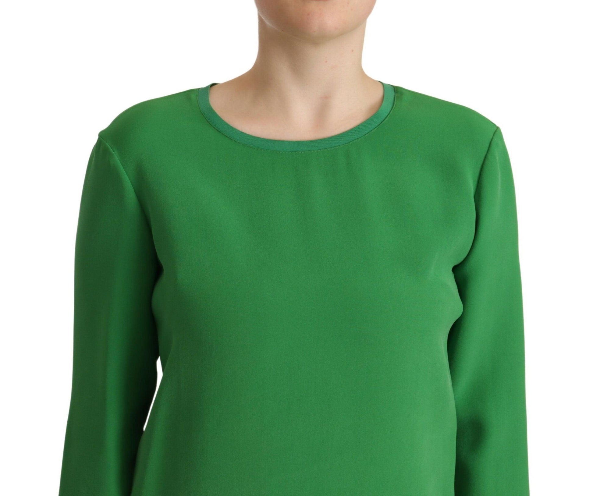 Armani Elegant Silk Long Sleeve Sweater in Lush Green - Arichezz.store