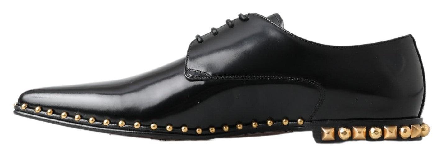 Dolce & Gabbana Elegant Studded Derby Formal Shoes - Arichezz.store