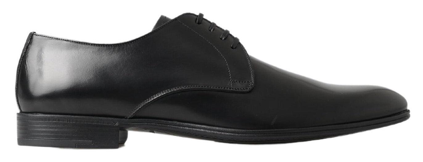 Dolce & Gabbana Classic Black Leather Derby Shoes - Arichezz.store