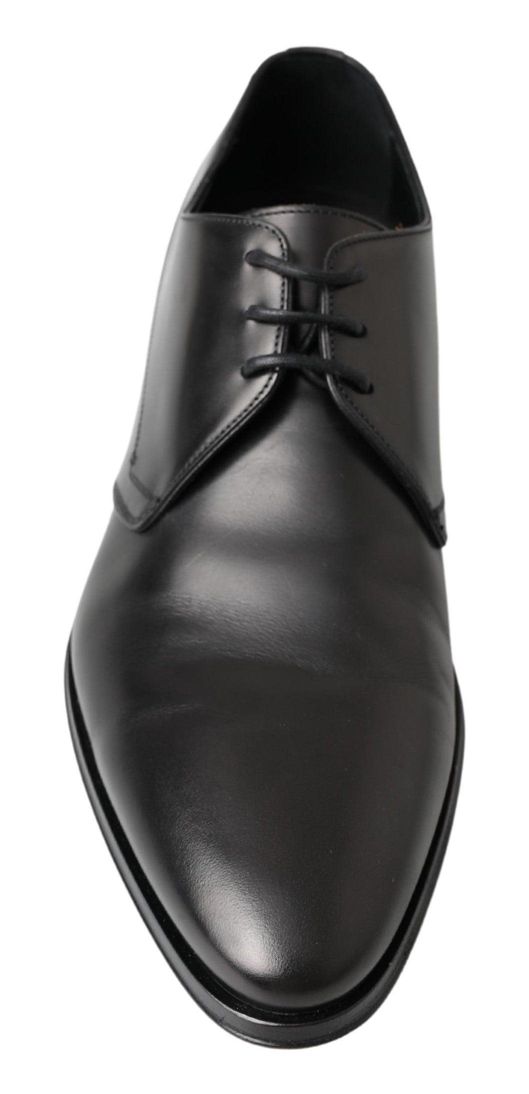 Dolce & Gabbana Classic Black Leather Derby Shoes - Arichezz.store