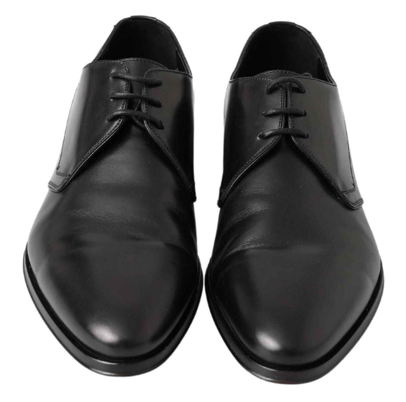 Dolce & Gabbana Classic Black Leather Derby Shoes - Arichezz.store