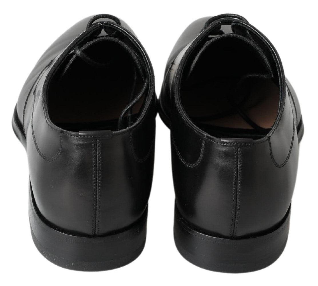 Dolce & Gabbana Classic Black Leather Derby Shoes - Arichezz.store