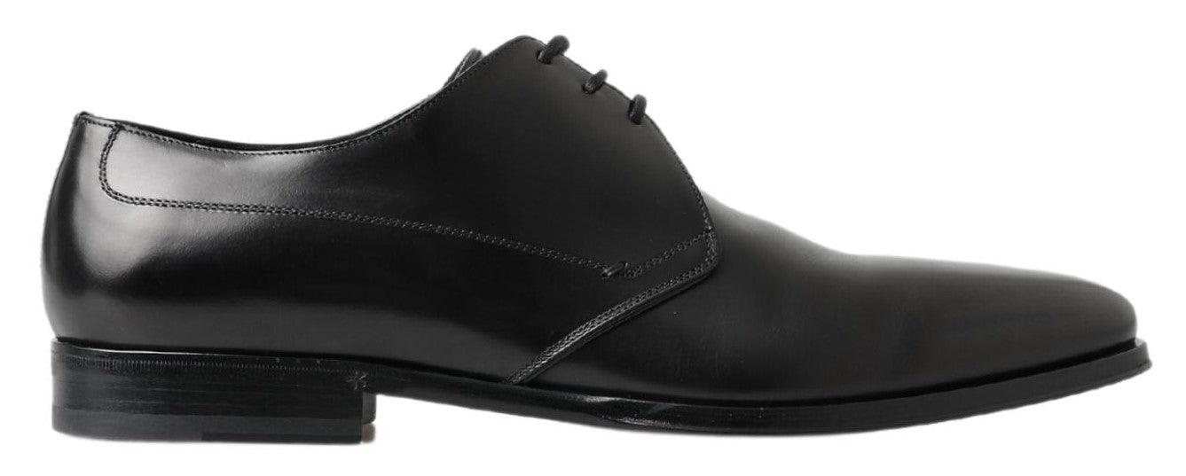 Dolce & Gabbana Classic Black Leather Derby Shoes - Arichezz.store