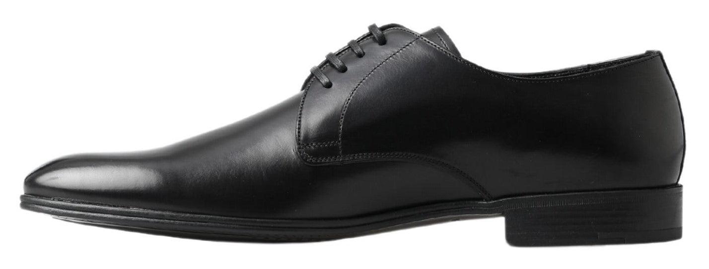 Dolce & Gabbana Classic Black Leather Derby Shoes - Arichezz.store