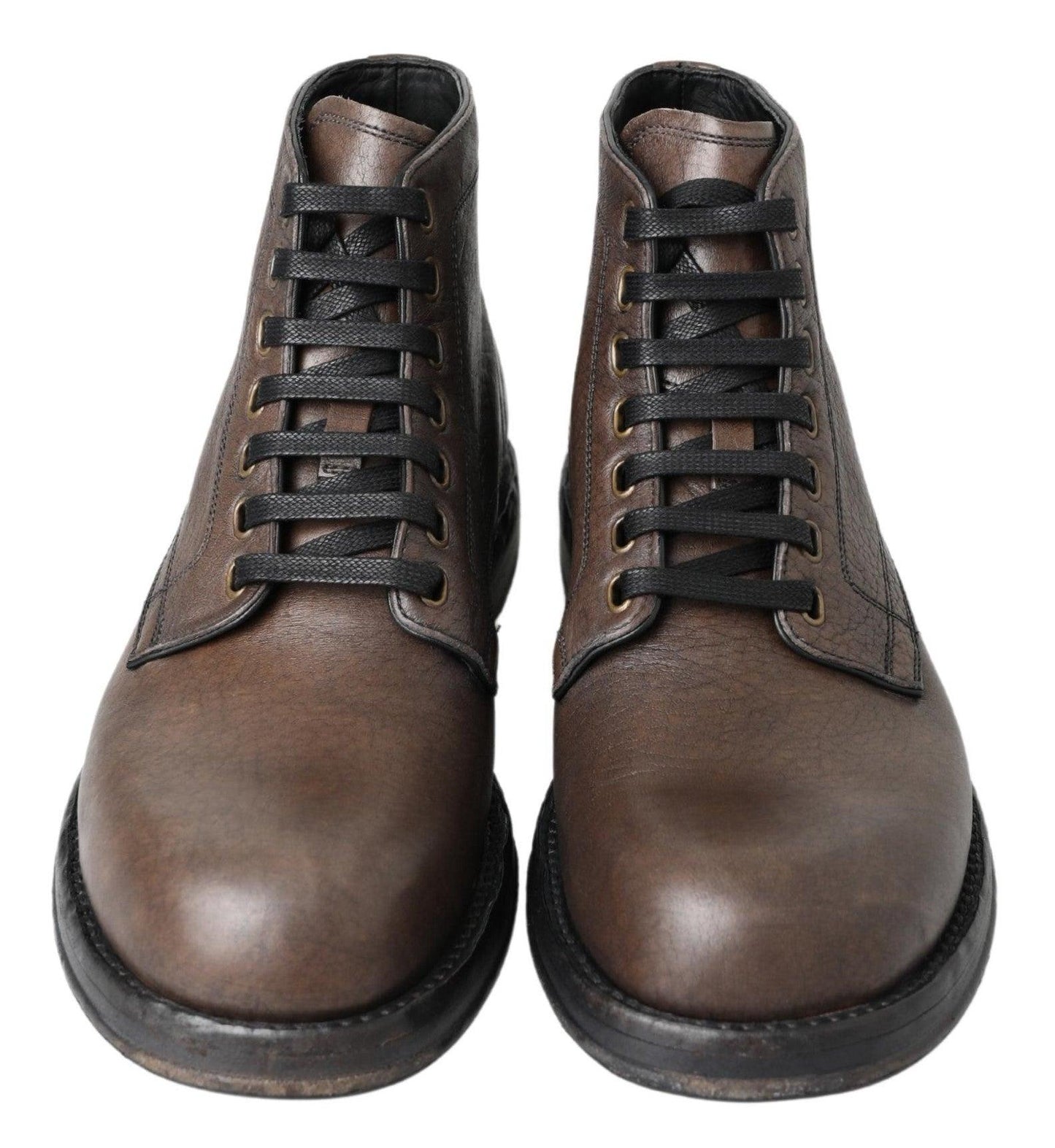 Dolce & Gabbana Elegant Horse Leather Lace-Up Boots - Arichezz.store