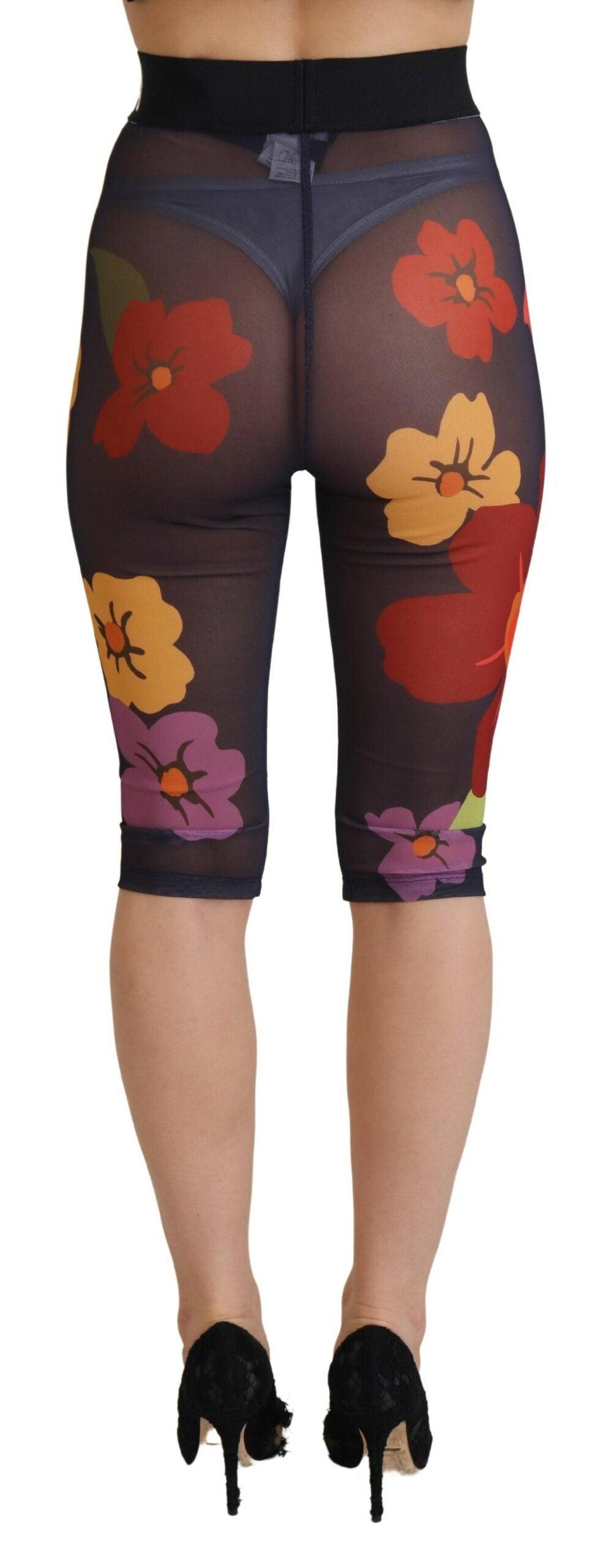 Dolce & Gabbana Elegant Floral Print High Waist Leggings - Arichezz.store