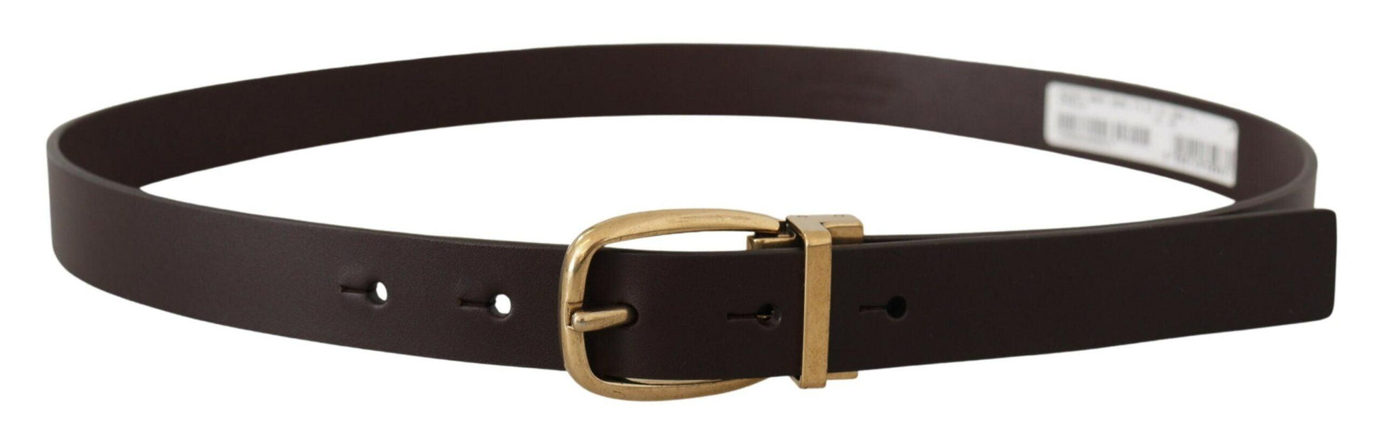 Dolce & Gabbana Elegant Dark Brown Leather Belt - Arichezz.store