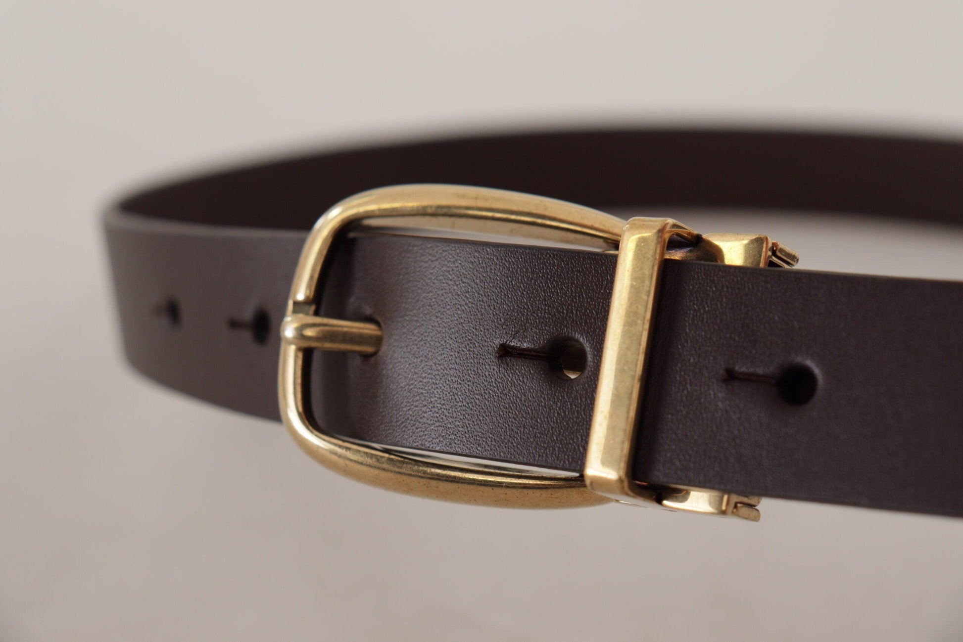 Dolce & Gabbana Elegant Dark Brown Leather Belt - Arichezz.store