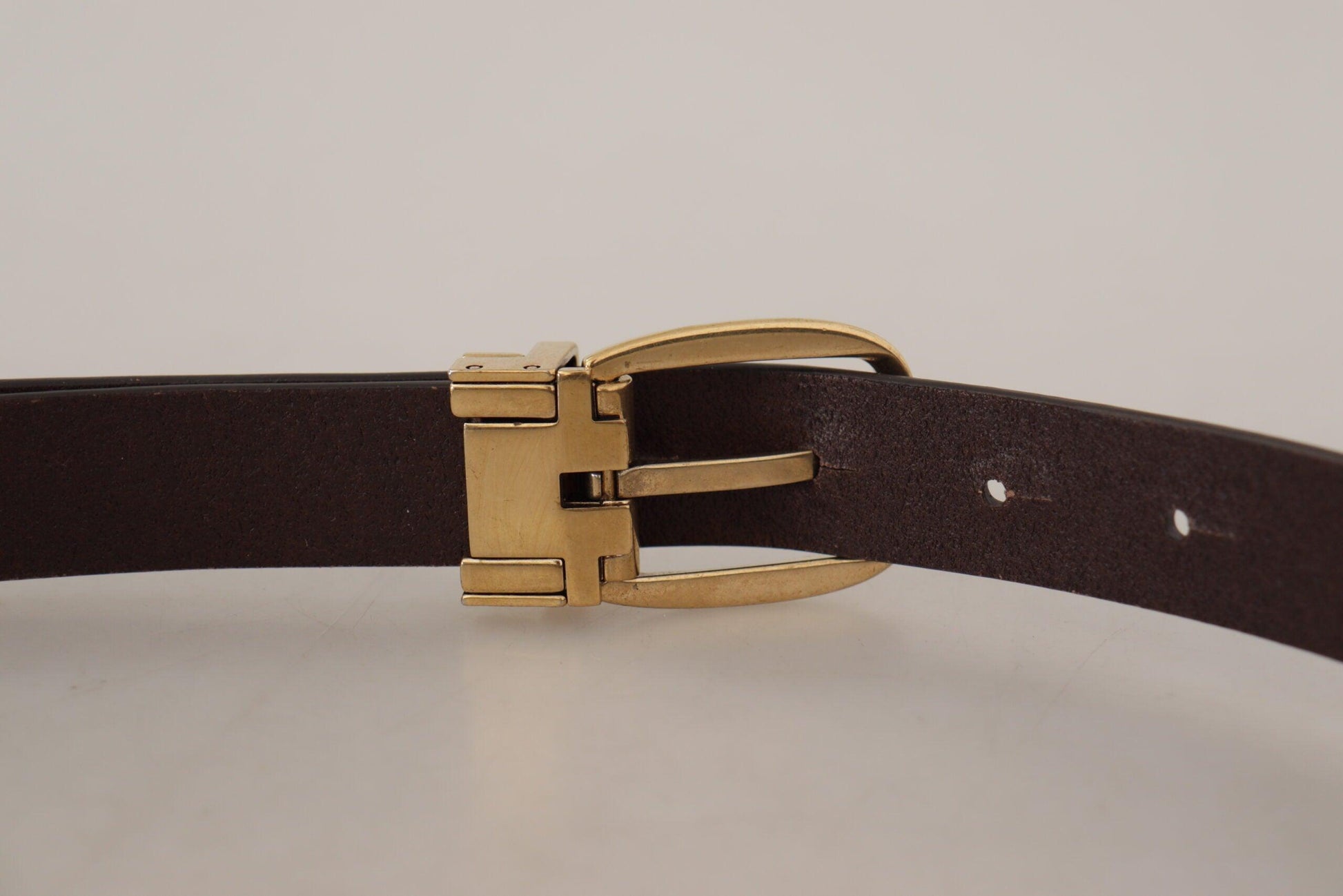 Dolce & Gabbana Elegant Dark Brown Leather Belt - Arichezz.store