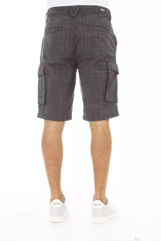 Baldinini Trend Black Cotton Men Cargo Short - Arichezz.store